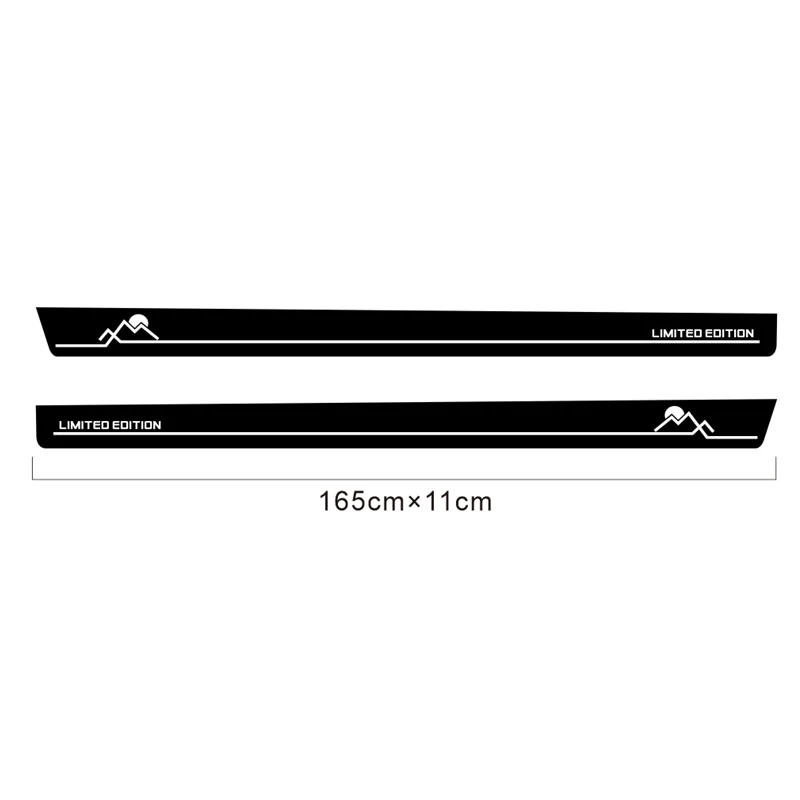 For Fiat Idea Mountain Sun Sport Stripes Graphics Car Body Door Decor Stickers Auto Side Skirt Vinyl Decals Adventure Essence