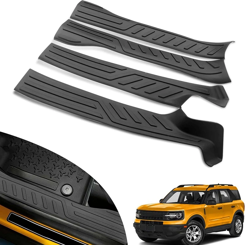 For Ford Bronco Sport 2021 2022 2023 Car Inside Door Sill Strip Stickers Trim Door Entry Guards Accessories