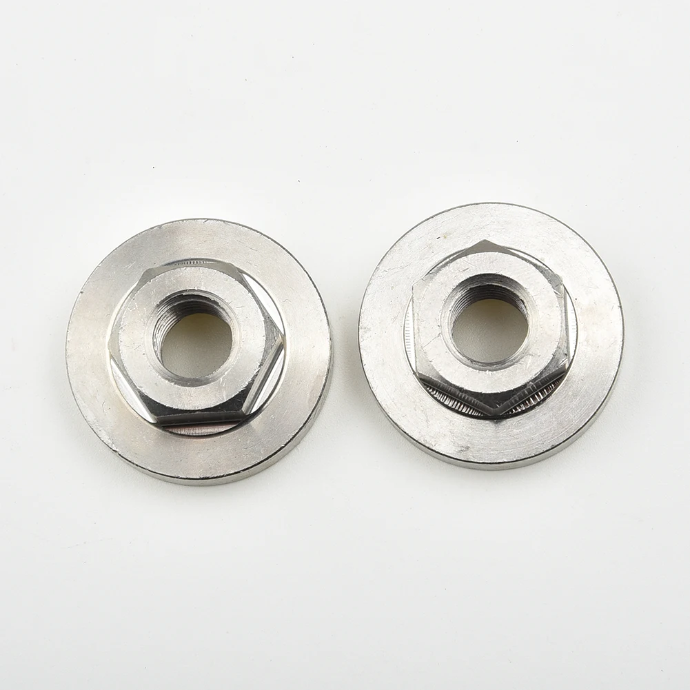 

2pcs M10 Angle Grinder Nuts Hex Stainless Steel Hexagon Hex Head Serrated Spinlock Flange Nut Lock Nut Power Tools Accessories