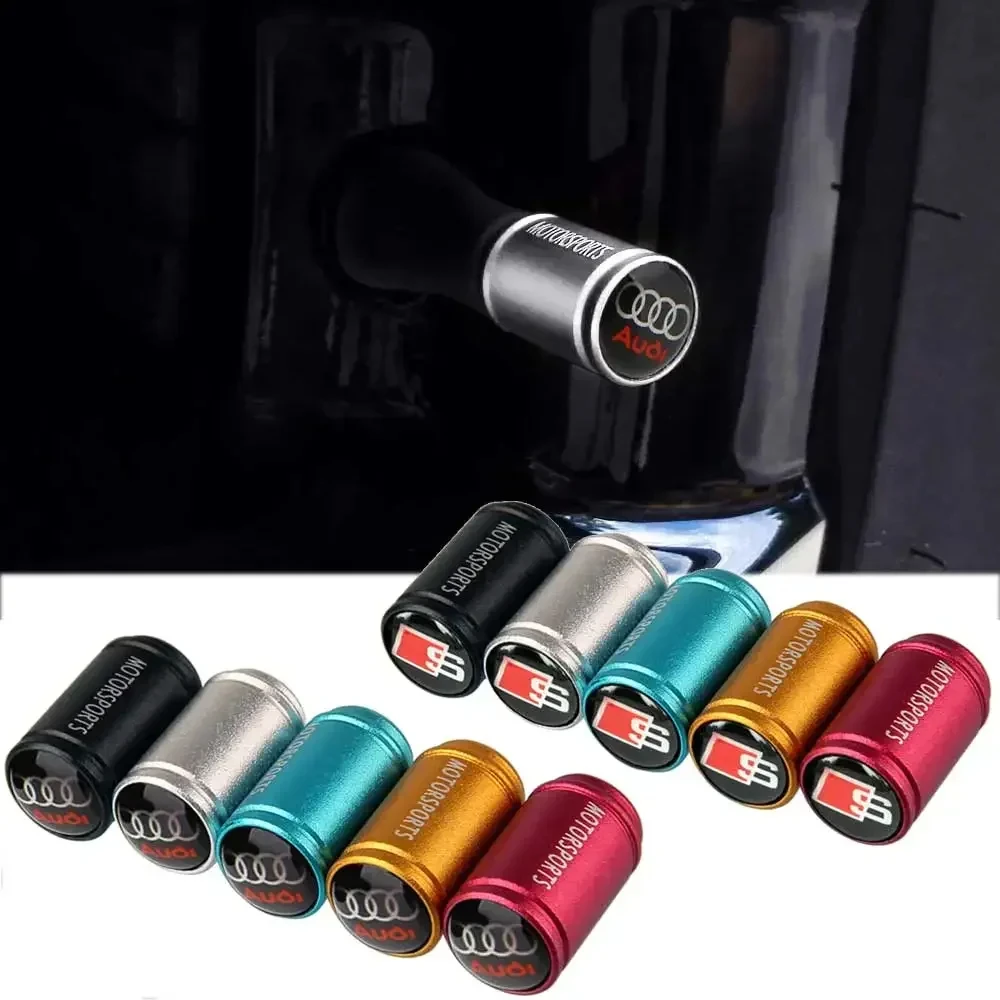 

Колпачки клапанов автомобильных колес, декоративные колпачки для стержней для Audi Sline Quattro S5 S6 S7 S8 RS3 RS4 RS5 RS6 A3 A4 A5 A6 A8 B5 B4 B8 Q3 Q5