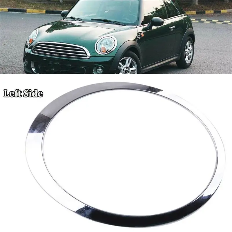 Dependable-Front Chrome Headlight Trim Ring For BMW Mini Cooper R56 R55 R57 R58 R59 2007-2015 Chrome Eyebrow Ring Cover