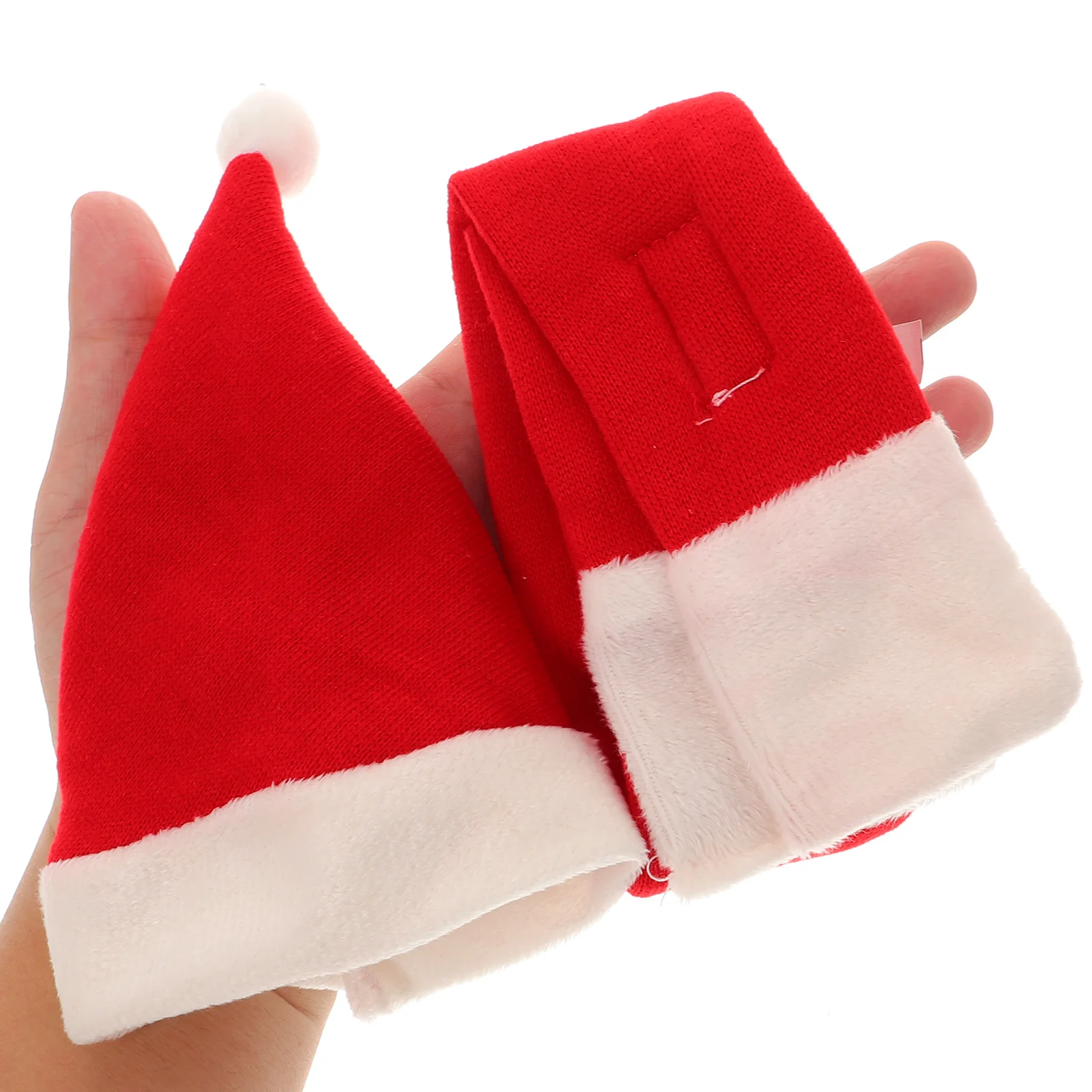 

Pet Hat Cloak Set Christmas Scarf Santa Outfit Cap Costume Warmth Fabric Dog Cat Parties Photos Holiday Pet Supplies Accessories