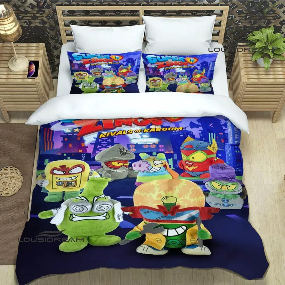 Cute cartoon Super Zings Bedding Sets exquisite bed supplies set duvet cover comforter set bedding set luxury Birthday Gift