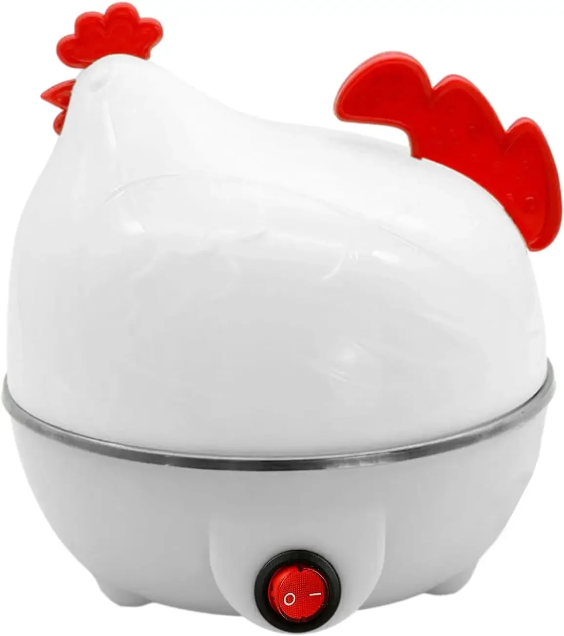 

Egg Cooker,Egg Poacher Steam Egg Cooker 7-Egg Capacity Chicken Shape Boiled Egg Maker,Soft Boiled Eggs With Shut Off,Egg Boile