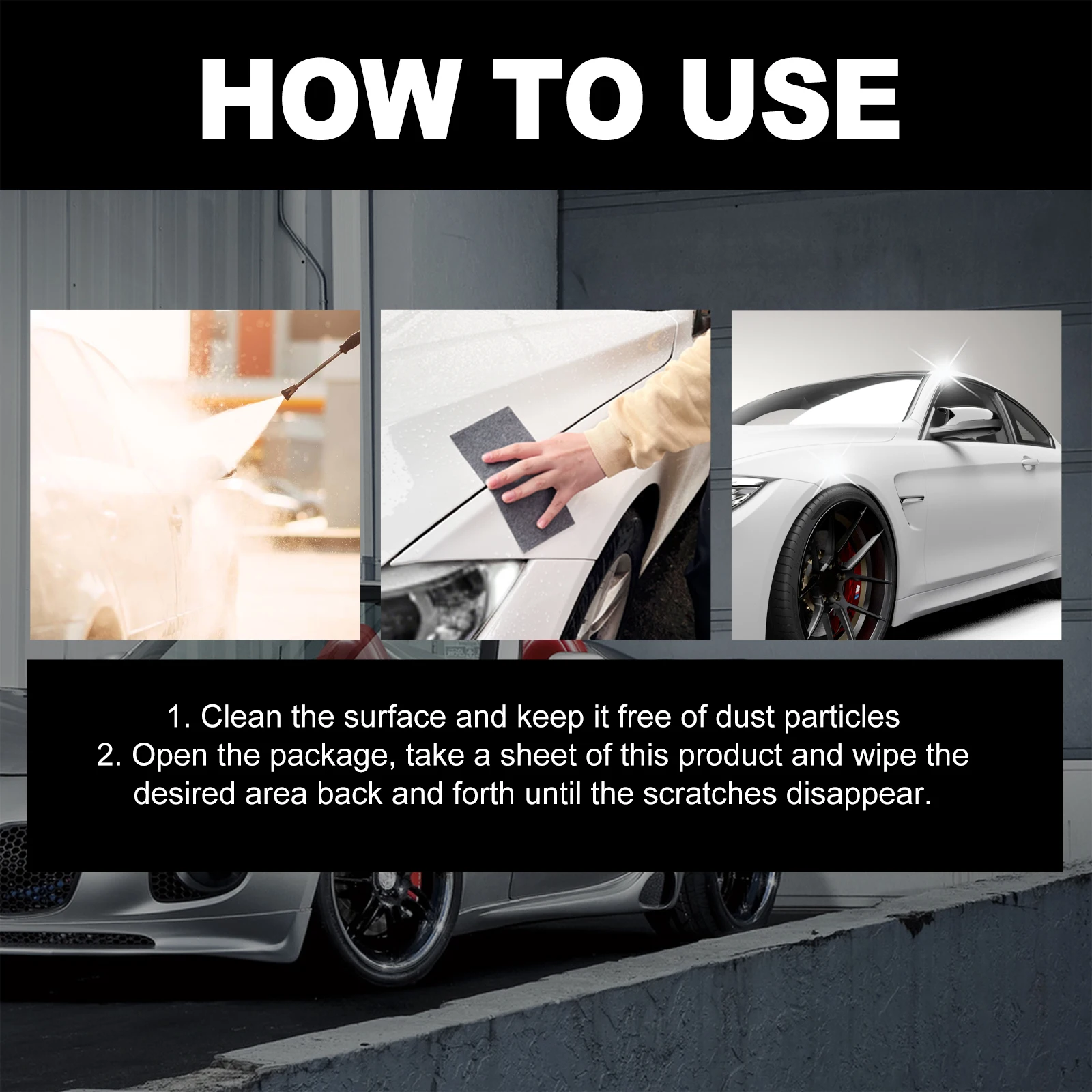 High Quality Car Scratch Remover Cloth Quickly  Effectively Repair Scratches Auto Paint Repair Maintenance Grinding Clean Cloth