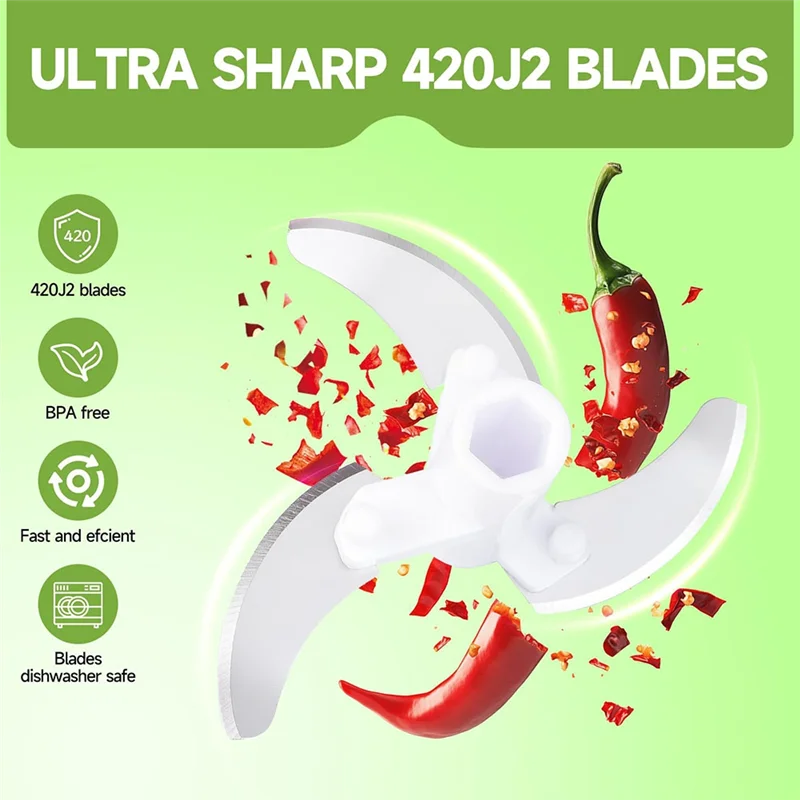 Picture 5: Manual Food Processor Vegetable Choppers Portable Hand Pull String Garlic Mincer Onion Cutter