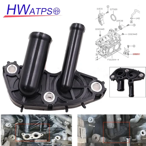 ☂ 11821-AA660 Carcasa del termostato del refrigerante del motor compatible con Subaru Outback 2.5L 2013-2018 WRX 2015-2016 Legacy 2.5L 2013-2018 Forester