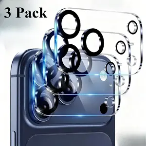 Bilashmart 3 Pack iPhone 17 Pro Max 17 Pro 17 Air Camera Lens Protector Drop Protection Friendly 9H Transparent Tempered Cover Screen