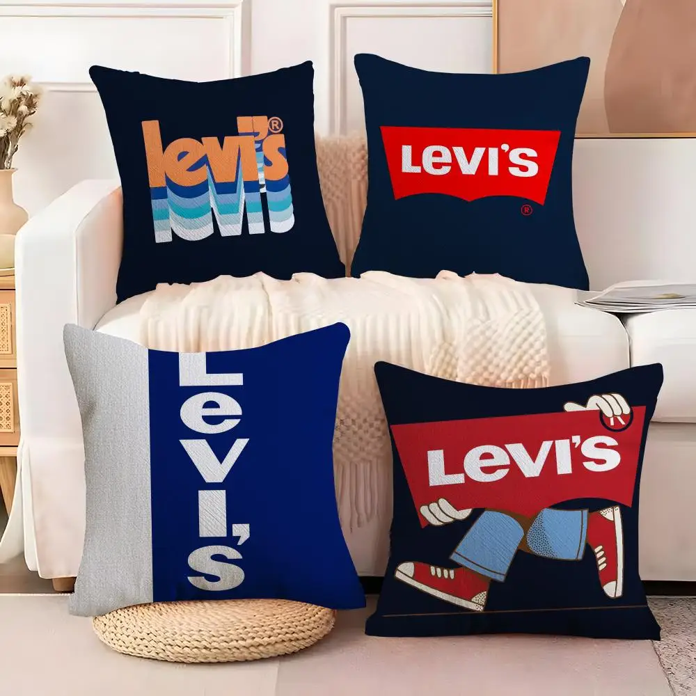 Custom L_LeVIS Fashion Cushion Cover Soft Plush Fabric Double-Sided Printed Sofa Cushion Cover for All Seasons Home Decor Gift