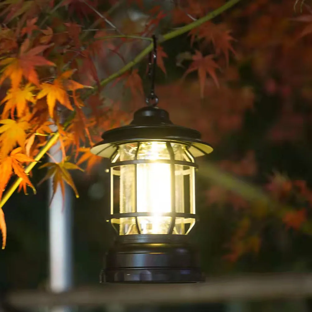 

Retro Camping Lantern Vintage Outdoor Lighting Tool Durable ABS Simple Design Hanging Wall Tree Practical Hiking Emergency