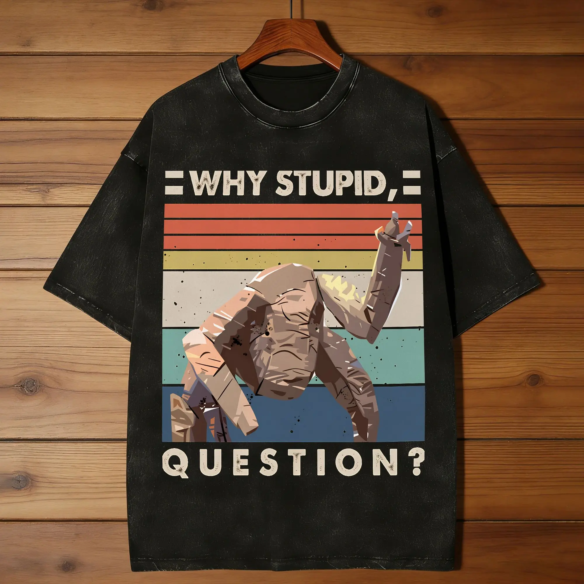 Project Hail Mary - Rocky Why Stupid Question Loose T-Shirts  Fashion Tee Shirt for Male Beach Aesthetic Casual Tees