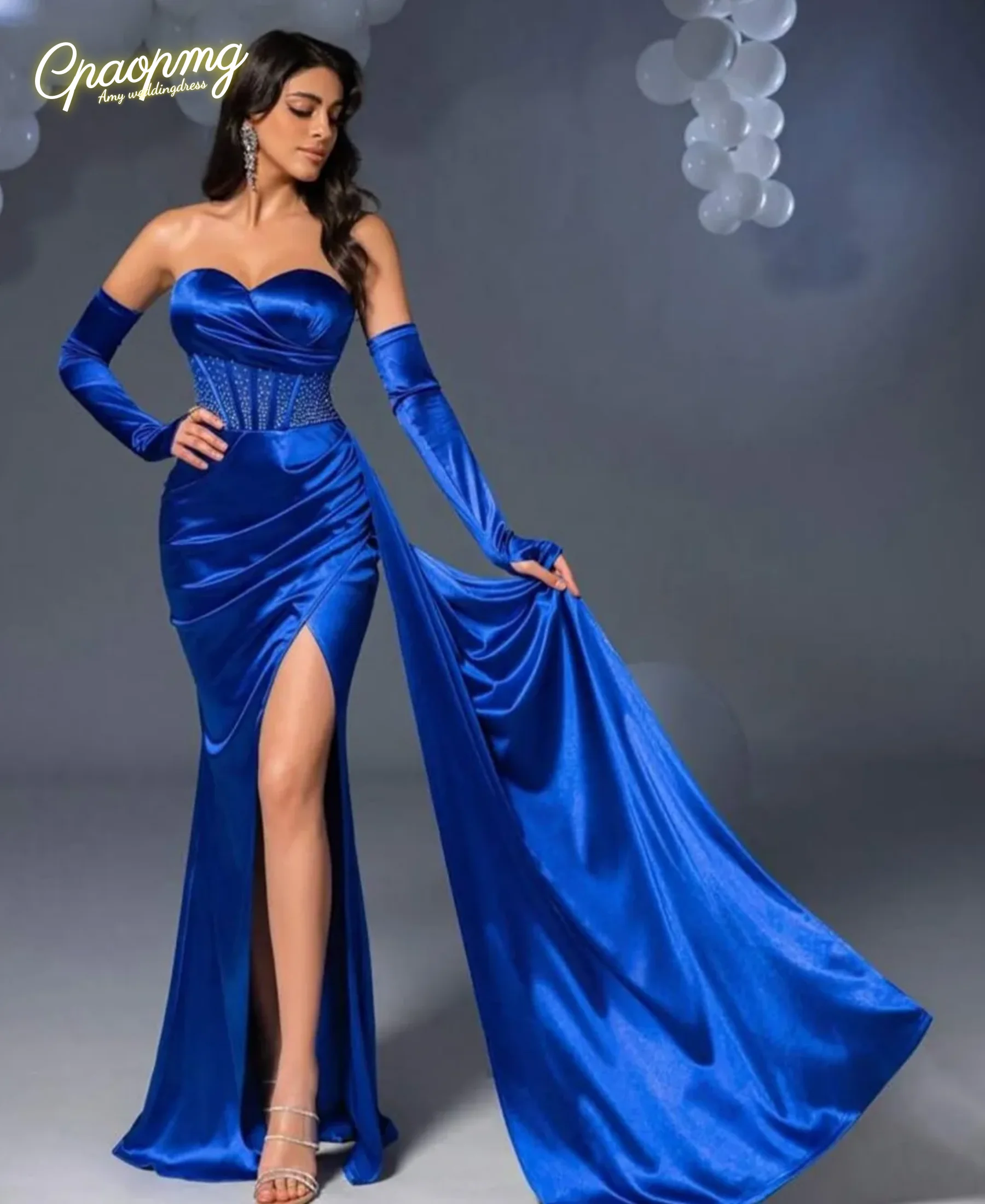 

Customized Lace Applique Satin Prom Dresses 2026 Long with Slit Mermaid Off Shoulder Formal Dresses and Eveing Gown