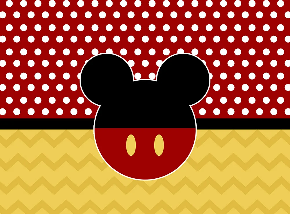 Mickey Mouse Round Backdrop 1st Boy Birthday Party Backdrop Disney Round Cylinder Cover Decorations Photo Studio Prop