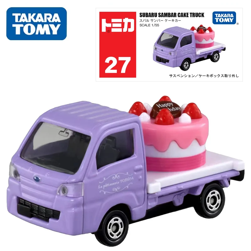 TAKARA TOMY Tomica NR 27 SUBARU SAMBAR CAKE TRUCK Legering Auto Speelgoed Motorvoertuig Diecast Metalen Model Cadeau voor Kinderen