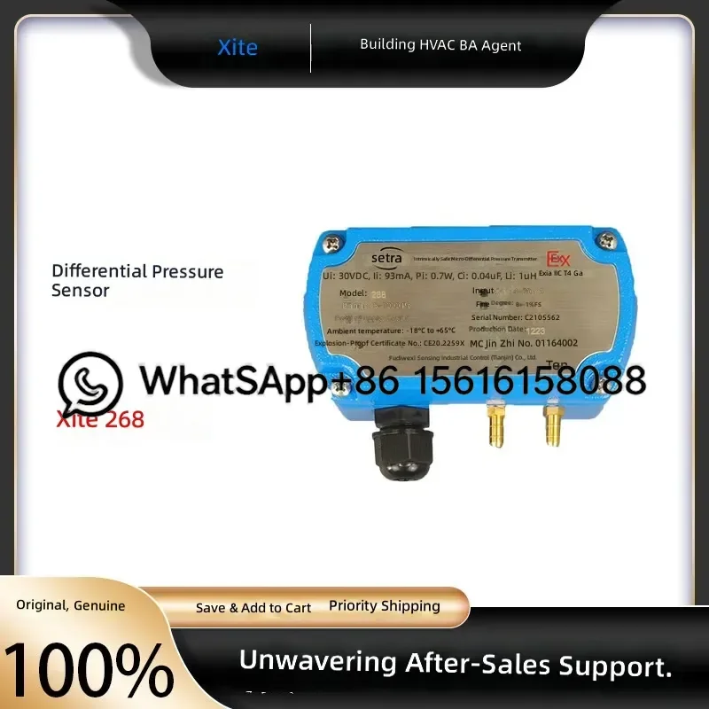 Original Setra 268 Series Intrinsically Safe Explosion Proof Differential Pressure Sensor Transmitter C268MR Industrial HVAC