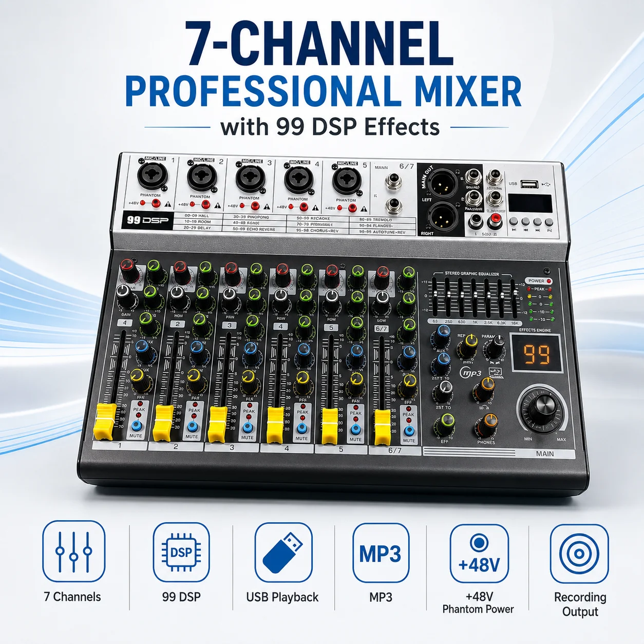 KONDO MW-604D デジタルオーディオミキサー ミキシング スタジオ オーディオ ミキサー-AliExpress