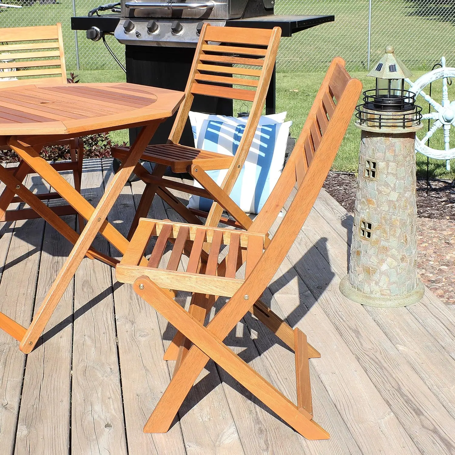 Outdoor Folding Wood Patio Cha - Outdoor Furniture Oil Teak ulasan dan harga