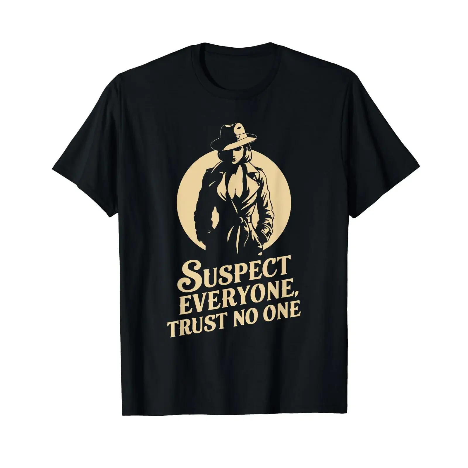 Murder Mystery Dinner Outfit Suspect Everyone Trust No One T Shirt vintage Washed Comfortable Breathable streetwear homme