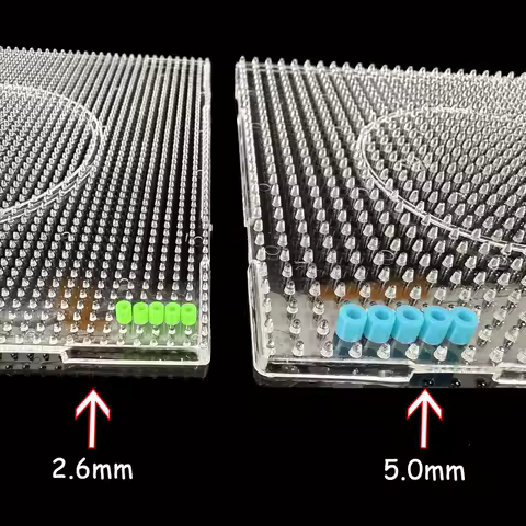 4/6/9pcs Hama Beads Large Clear Plastic Perler Bead Pegboard - 2.6mm Square Grid DIY Craft Board for Beading, Keychain Making