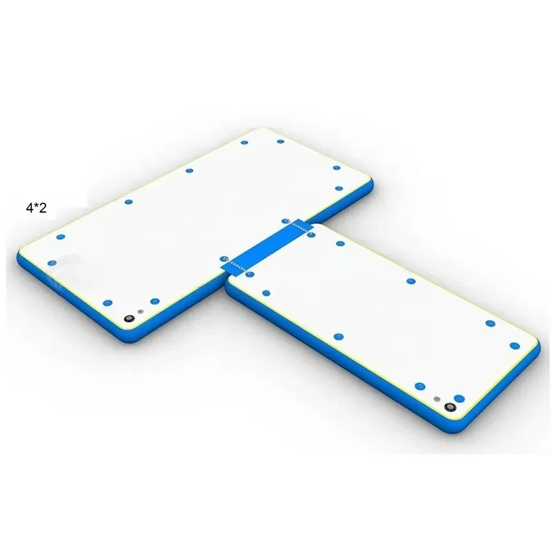 Outdoor 20cm Thick Drop Stitched Inflatable Floating Dock Water Mat Air Ship Multi Person