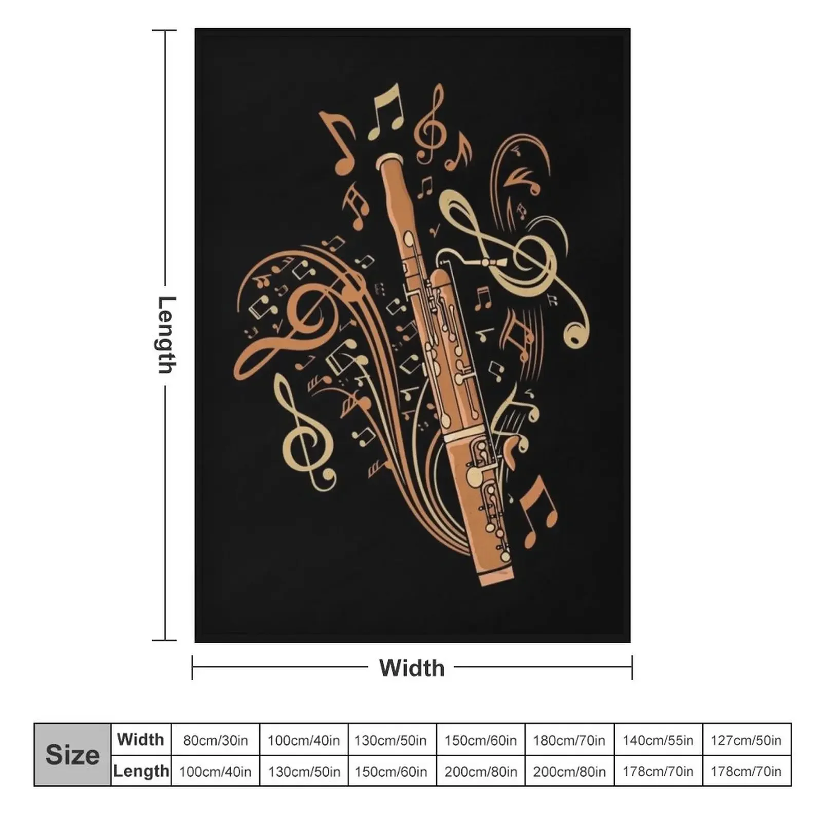 Bassoonist Gift Men Jazz Music Lover Women Bassoon Throw Blanket Decorative Beds Thermals For Travel Travel Blankets