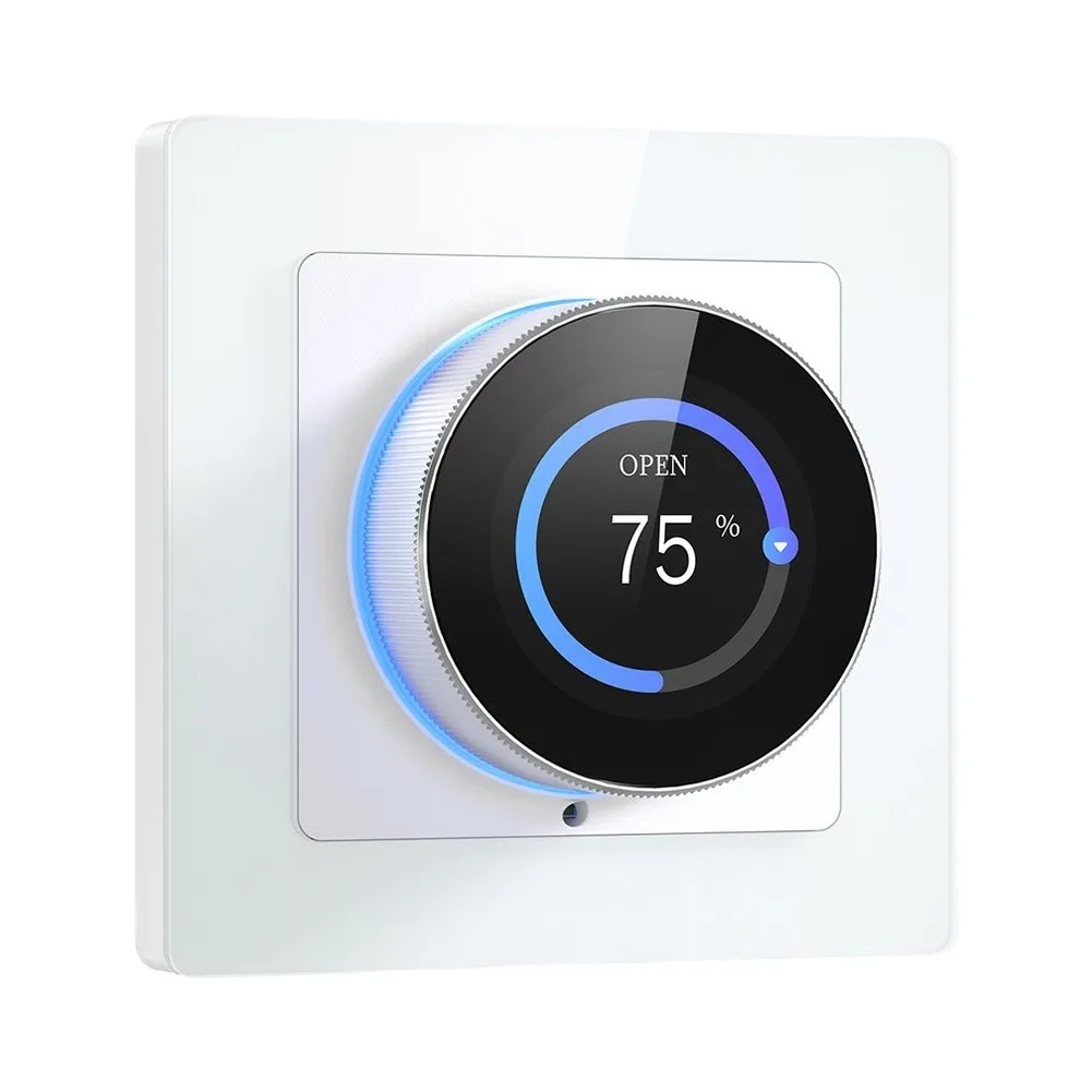 for Smart WiFi Curtain Knob with RGB Ambient Light Ring for Tuya Integration APP Control LCD Display Timer Function