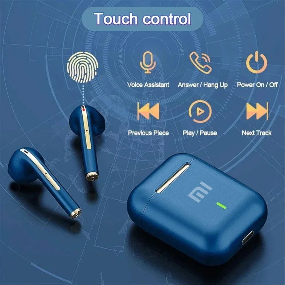 Xiaomi J18 صحيح سماعة لاسلكية تعمل بالبلوتوث 5.3 سماعة الحد من الضوضاء HiFI داخل الأذن ستيريو مع هيئة التصنيع العسكري اللمس سماعات رأس رياضية مقاومة للماء