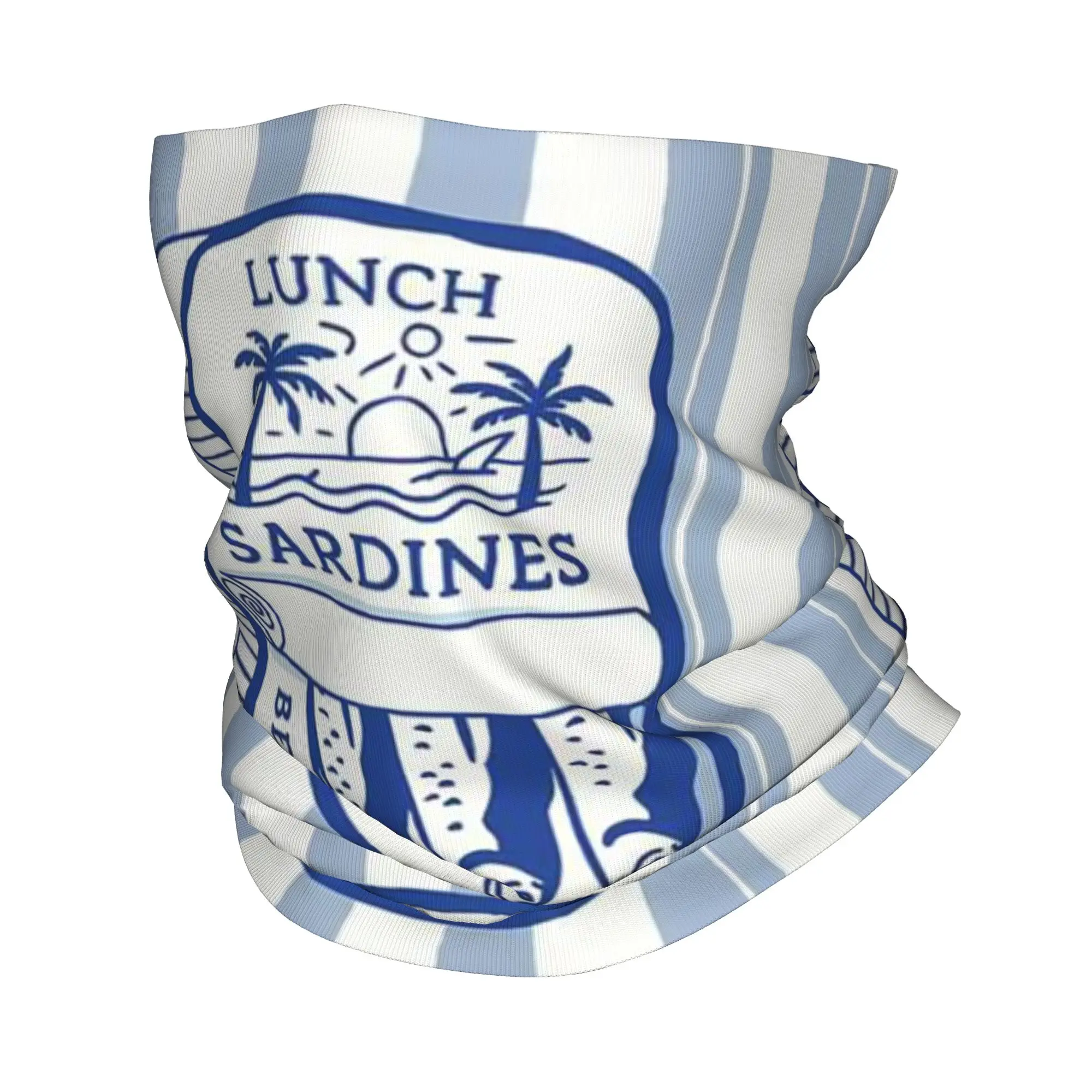 

Sardine Pattern LUNCH SARDINES Bandana Neck Gaiter Printed Mask Scarf Warm Headband Riding Unisex Adult