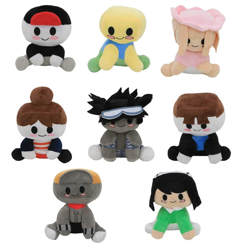 2026 Hot Blox Buddies Plush Toys Cartoon Girl Black with Hat Yellow Decorative Doll Home Room Halloween Gifts