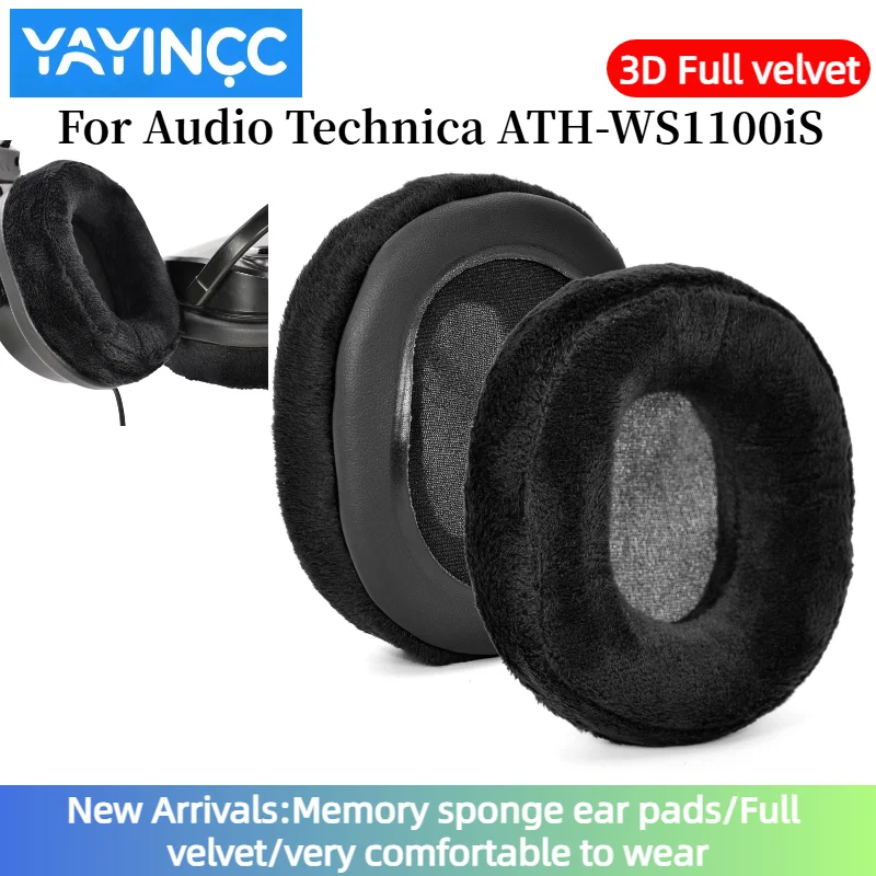 

YAYINCC Replacement Full velvet ear pads For Audio Technica ATH-WS1100iS headset Give you a brand new wearing experience