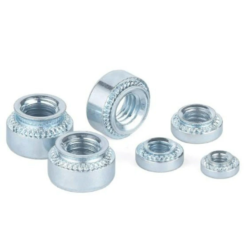 10-200pcs M2 M2.5 M3 M4 M5 M6 M8 M10 M12 Zinc Plated Carbon Steel CLS Self-Clinching Nut Press Insert Rivet Nut Slab 0.8-4mm