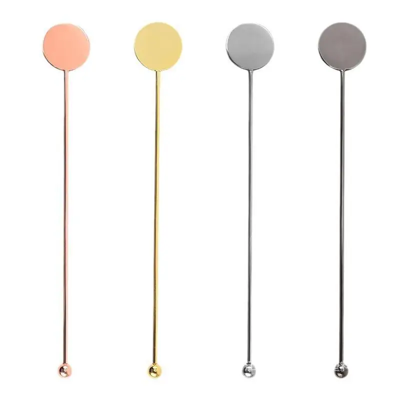 [New] High-Grade 304 Stainless Steel Stirring Sticks Elegant Swizzle Rods For Cocktails Coffee Bar Restaurant Milk Tea Mixing
