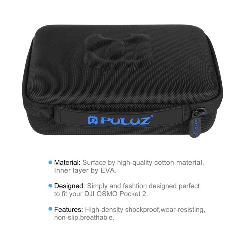 PULUZ Waterproof Carrying And Travel EVA Case For DJI OSMO Pocket 2 Storage Box Portable Cover Size: 23 X 17 X 7Cm