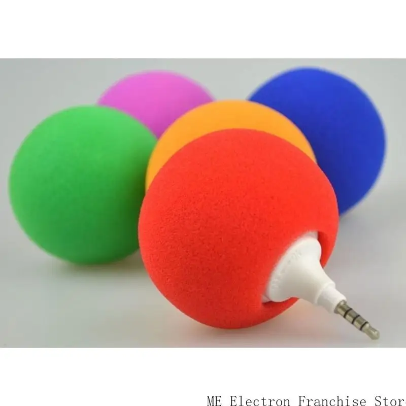 T5EA 휴대용 오디오 스피커 스폰지 볼 스피커 기숙사 가정 사무실을위한 3.5mm
