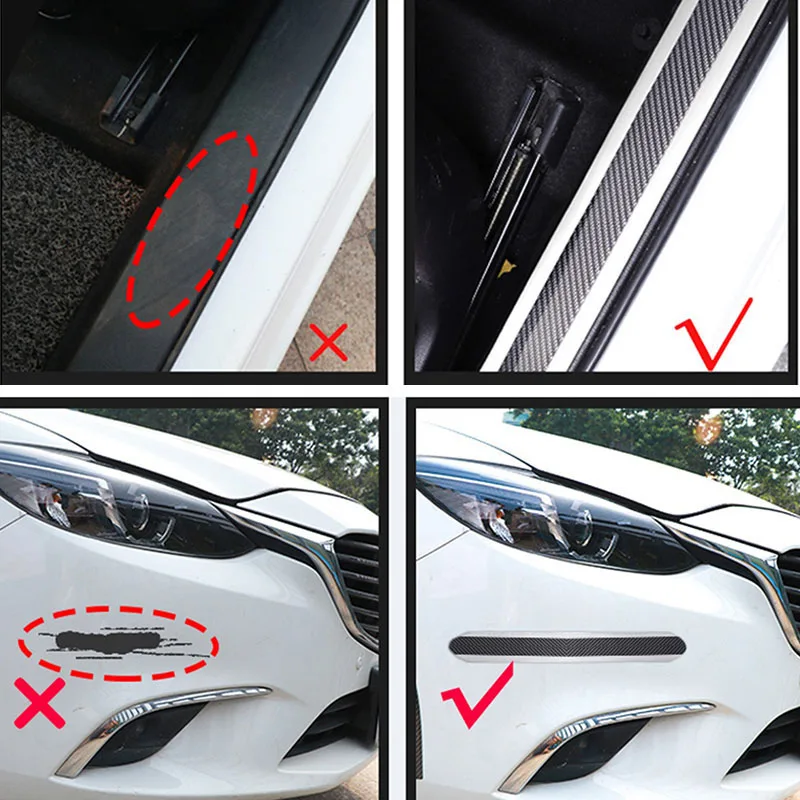 

Guard Protector 2m*5cm Trucks SUVs Fender Side body Anti-Scratch Strip Side skirt Mirror Grill Carbon Fiber Look Car Door