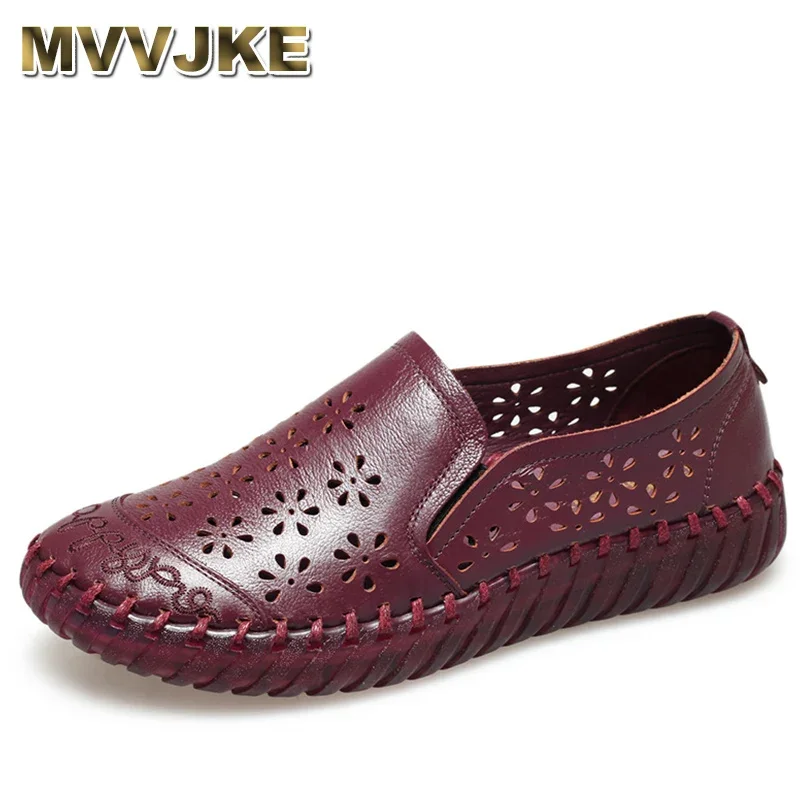 

Лоферы женские из натуральной кожи, повседневная мягкая удобная дышащая нескользящая обувь на плоской подошве, модные туфли больших размеров 42