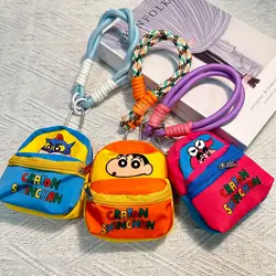 New Crayon Shin Chan Cartoon Change Zipper Bag, Kawaii Backpack Style Trendy Anime Hanging Decoration Bag Decorative Girl Toy