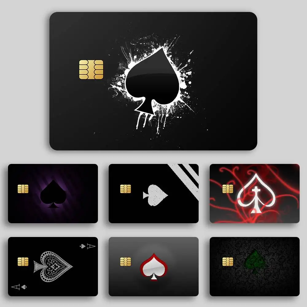 Cool Spades A Credit Card Skin Stickers for Bank Card Bus Metro Card Sticker Waterproof Gift