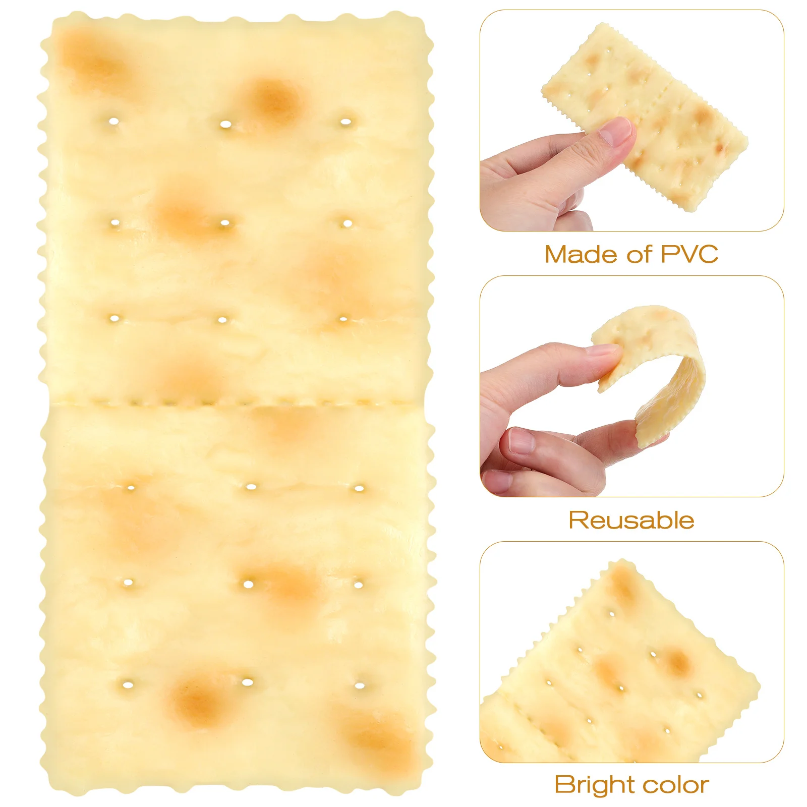 5 stks Nep Biscuit Hoogwaardige Pvc Simulatie Voedsel Voor Fotografie Props Desktop Decoratie Kunstmatige Voedingsmiddelen Thuis Voedsel Ornament