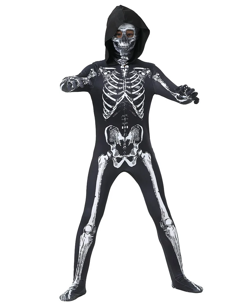 Halloween Children's Clothing Horror Game Skeleton Kids Cosplay Costume Theme Ball Skeleton Boy Girl Performanc Costume