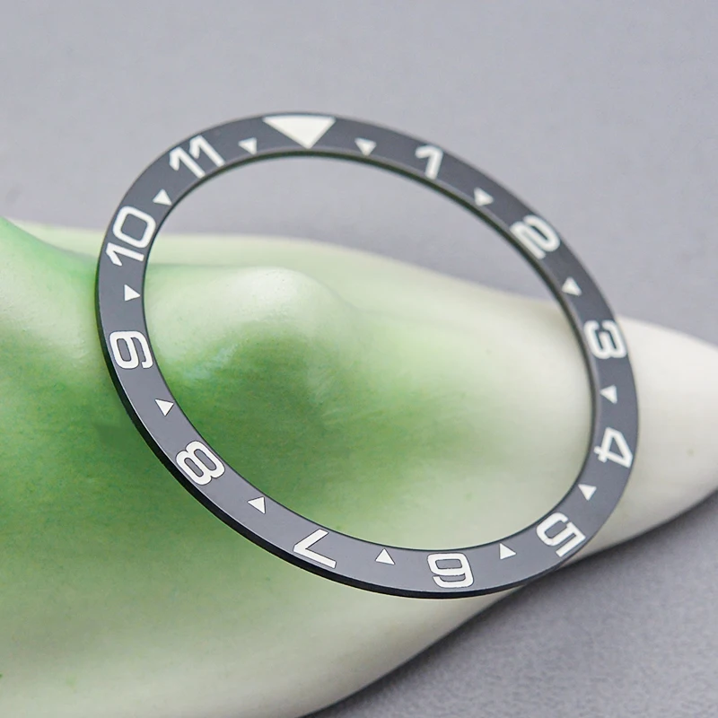 Flat Green Luminous Ceramic Bezel Insert 38mm X 31.5mm Bezel Replacement Watch Insert Ring for SKX007 SRPD SKX009 Watch Bezel