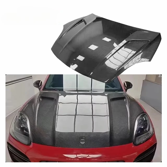 

Carbon Hood for Porsche Cayenne 9Y0 Upgrade Techart Style Cayenne 9Y0 Engine Bonnet Hood