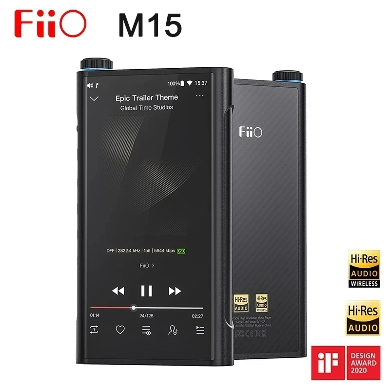 

Флагманский Android двойной портативный музыкальный плеер FiiO M15 AK4499 Hi-Res MP3 USB DAC,Samsung Exynos7872,XMOS XUF208,DSD512 768 кГц/32 бит