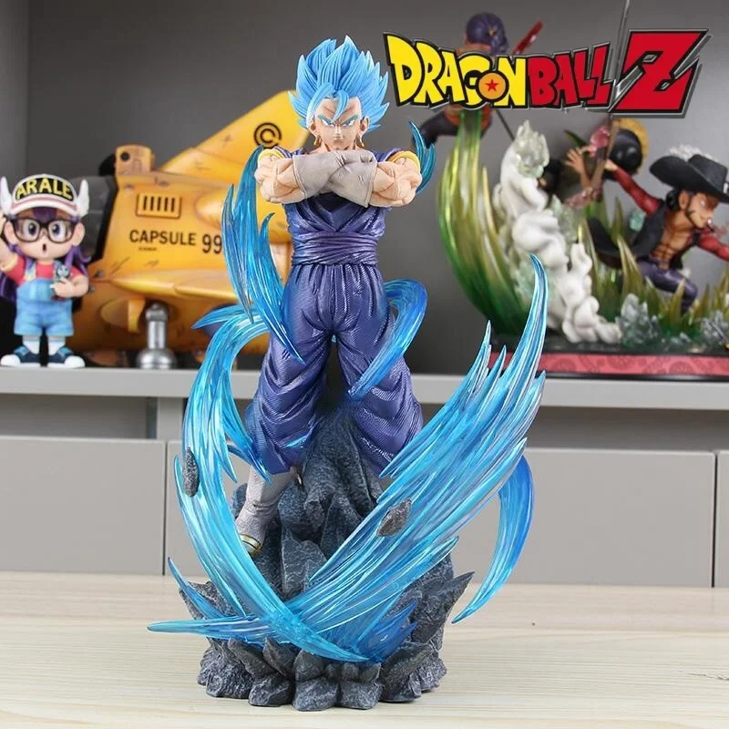 33cm Dragon Ball Vegetto Anime Figure The Combination Of Sun Wukong And Beijita Statue Dolls Ornament Children'S Christmas Gifts