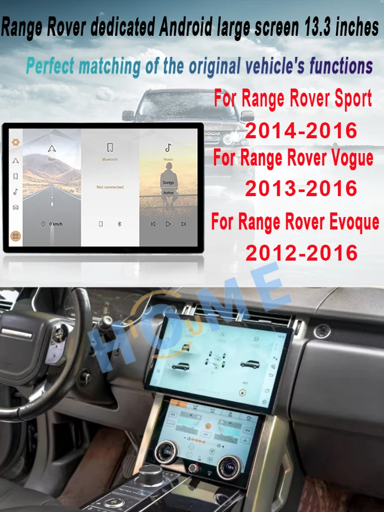 Qualcomm Android 12 Car Radio Multimedia Player GPS For Land Rover Range Rover Evoque LRX L538 VOGUE L405 Interior windows keys