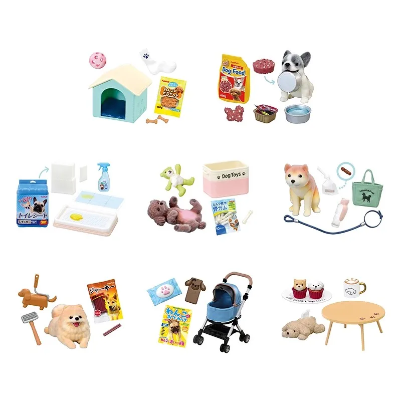 

Re-Ment Оригинальные 8 шт. 뷰ち Milfルシリーズ Жизнь и собаки Игрушки для детей Подарок Коллекционная модель Украшения