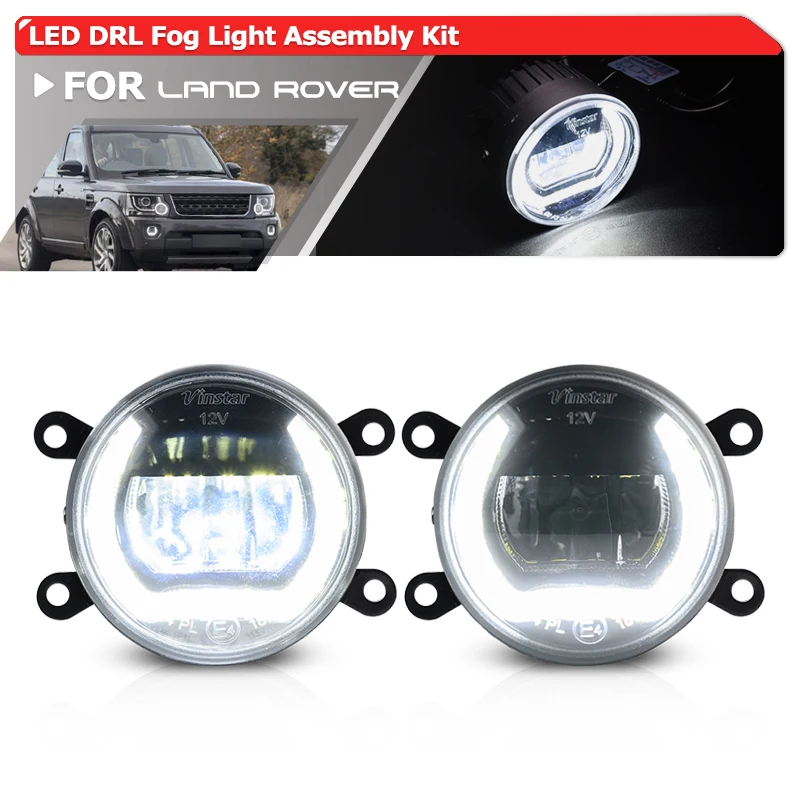 New Set Led Specific Fog Light Assembly For Range Rover MK3 Sport For Freelander 2 LF For Discovery MK V White Guide Halo Rings