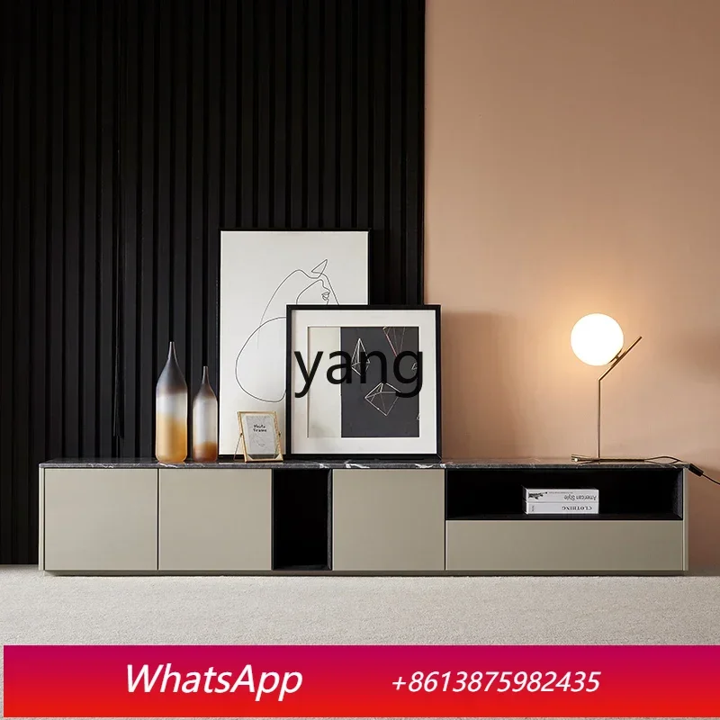 

LH Italian marble TV cabinet coffee table combination modern simple light luxury floor