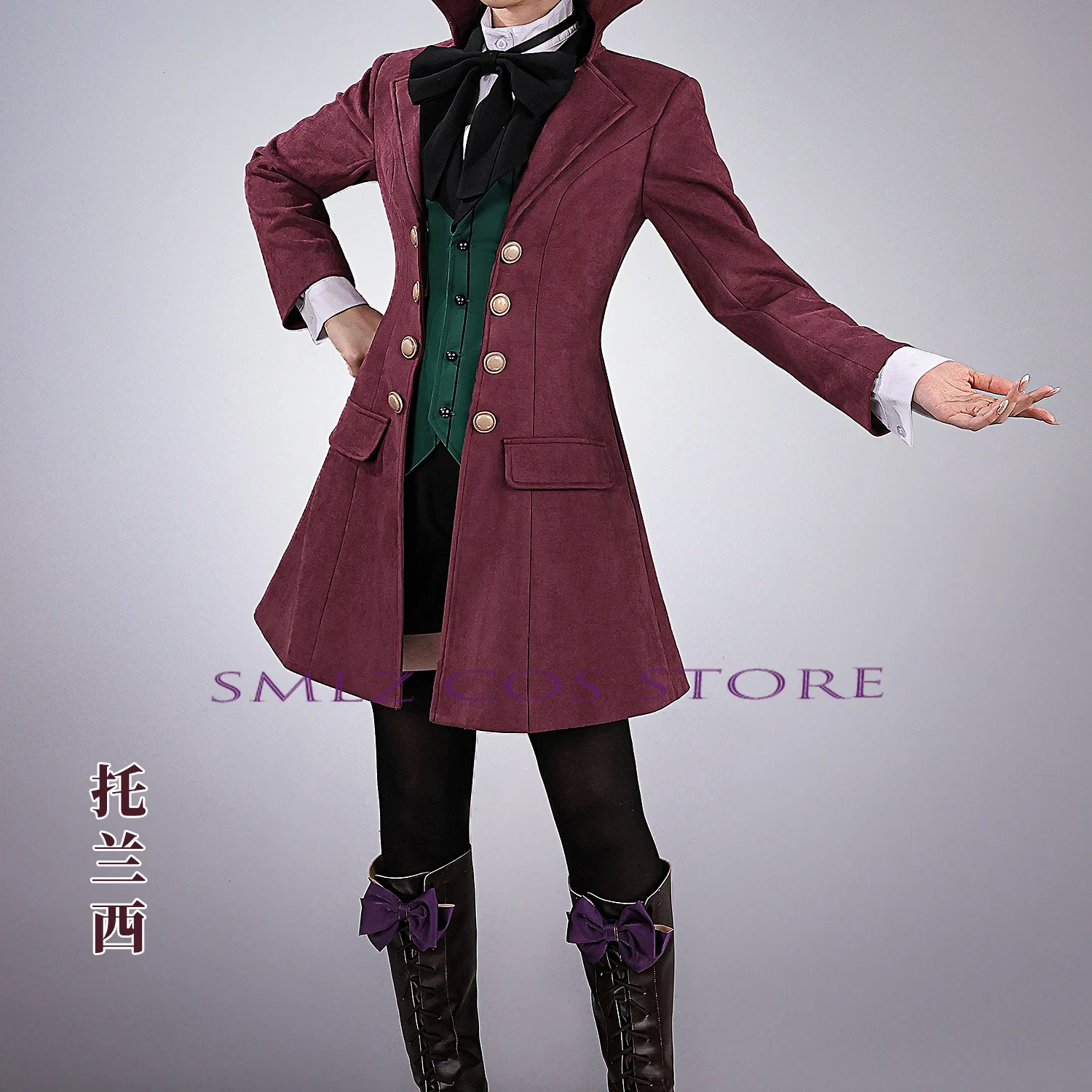 Deluxe Edition Alois Trancy Cosplay Anime Black Ⅱ Costume Woman Man Coat Vest Shirt Uniform Wig Set Party Play Outfit for Men view 2