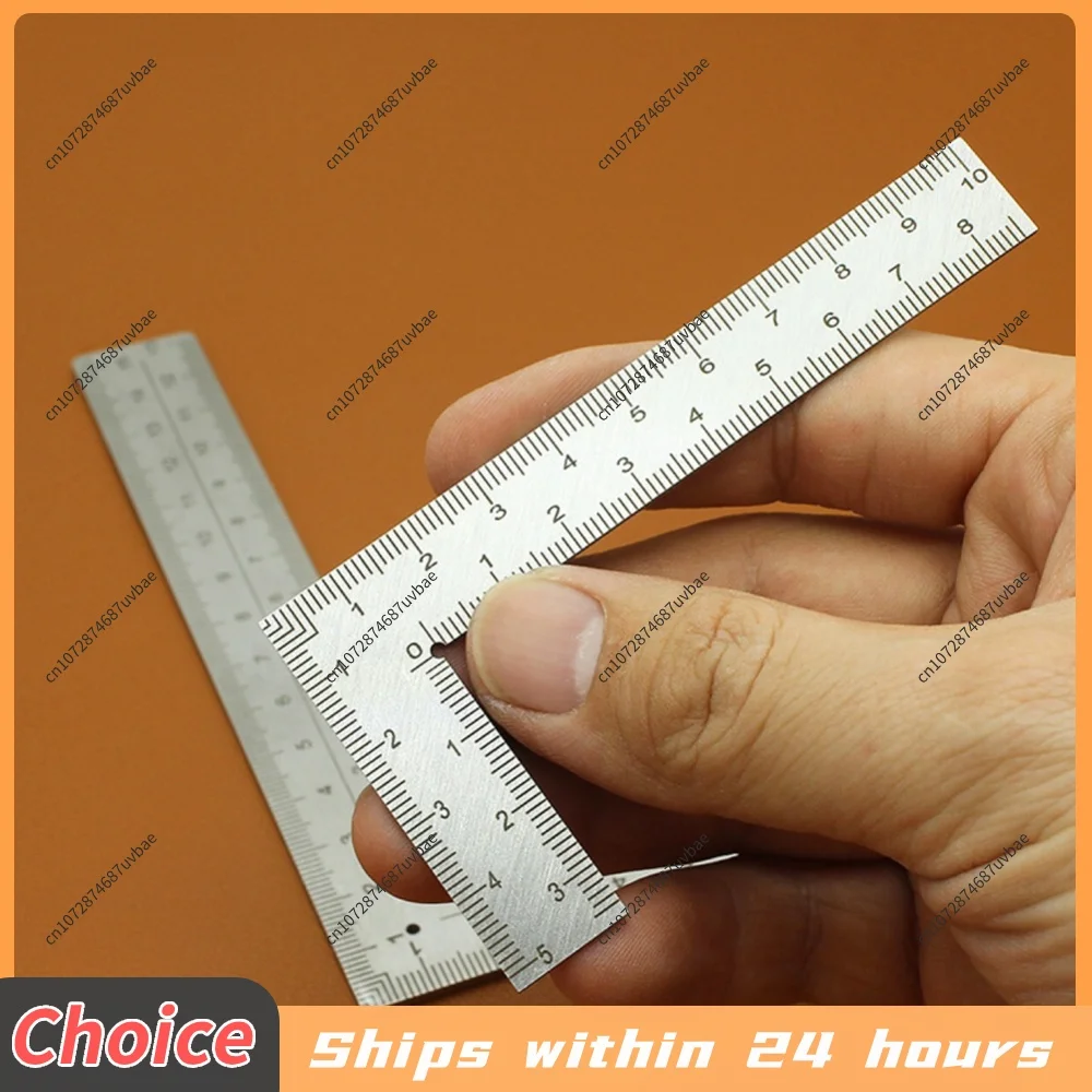 Mini Angle Protractor Measuring Layout Tool Stainless Steel Square 90 Turning Ruler Precision For Building Framing Gauges
